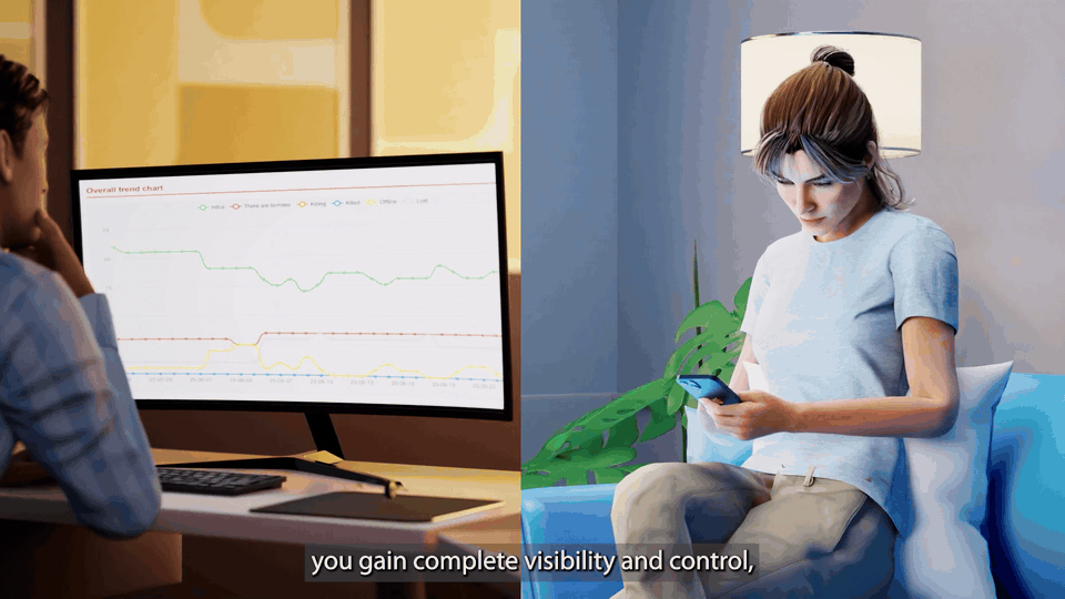 iTAS dashboard alert on desktop and mobile